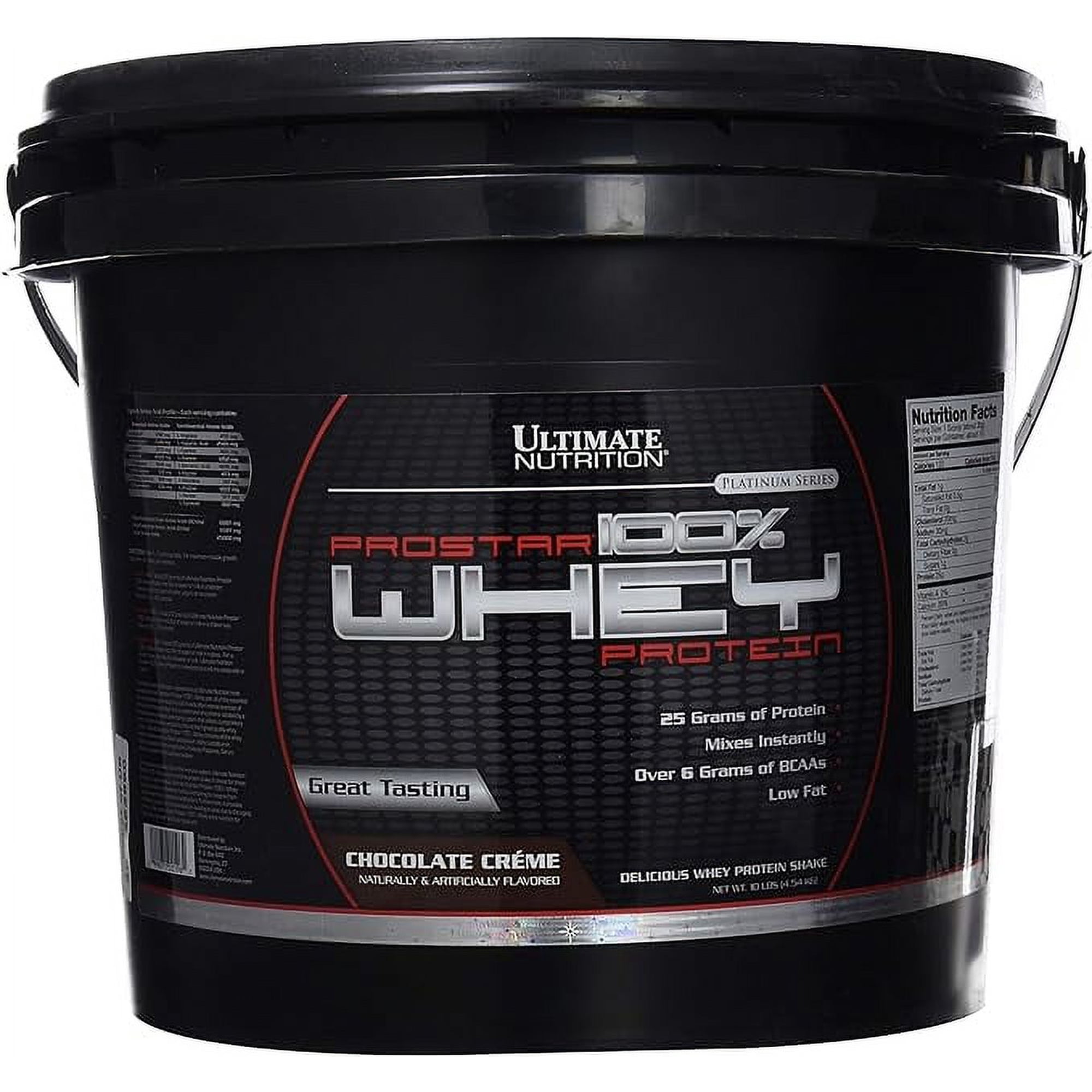 Ultimate Nutrition Prostar 100% Whey Protein Powder - Low Carb and Keto Friendly, Chocolate Crème, 10 Pounds