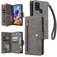 thumbnail image 1 of Case for Samsung Galaxy A21S Magnetic Leather Zipper Wallet Cover Card Holder, 1 of 5