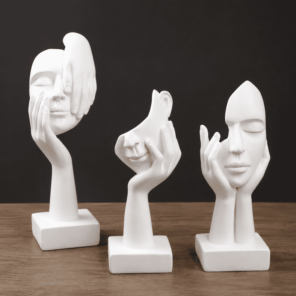 3 Thinker Statue Modern Home Sculptures Collectible Figurines | Aesthetic Ornament For Office Bookshdesktop Living Room Coffee Tab
