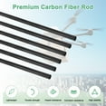thumbnail image 2 of Uxcell 12-Pack Carbon Fiber Rods, 200mm Length 2mm Dia Carbon Fiber Solid Matte Pole, 2 of 7