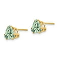 thumbnail image 2 of Primal Gold 14 Karat Yellow Gold 8mm Trillion Green Quartz Earrings, 2 of 4