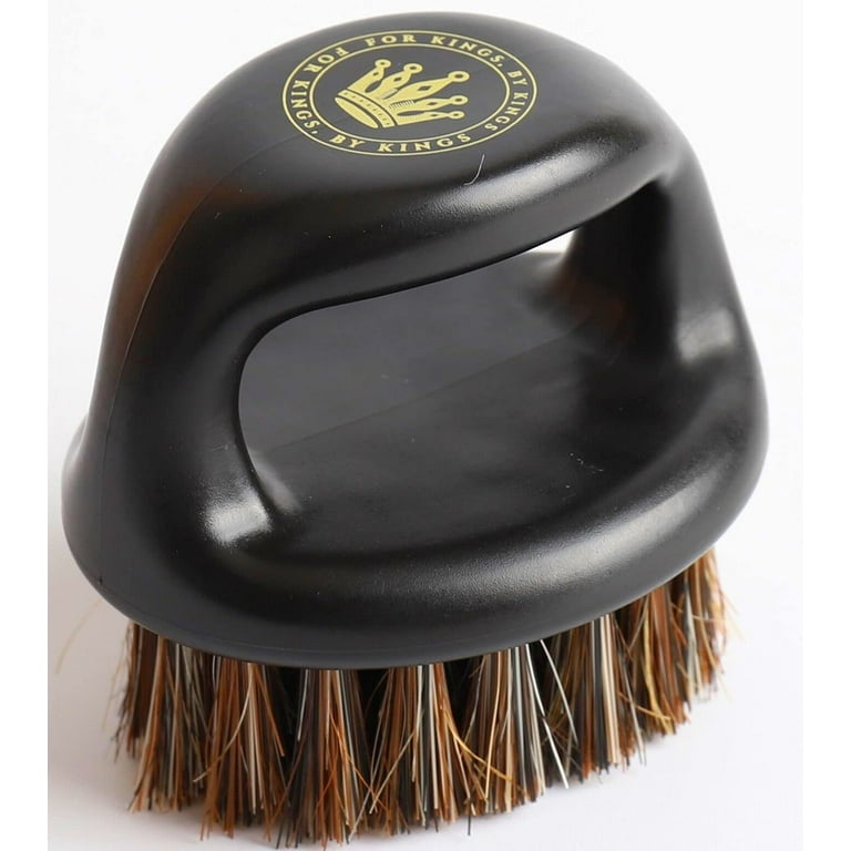 Wave Brush for Men 360 Wave Wolfing,Medium/Hard Black Hair Brush