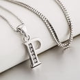thumbnail image 5 of Personalized 26 Letter Alphabet Pendant Necklace Charms, Cubic Zirconia, S925 Sterling Silver, 5 of 6