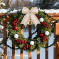 thumbnail image 4 of 1 Pcs Burlap Lace Bows,Rustic Burlap Bows for Christmas Tree Decorations,5.51X6.69 inch Christmas Bows Knot Handmade Bows,for Farmhouse Wreaths,Christmas Trees,Fall Crafts and Gift Wrapping,A, 4 of 5