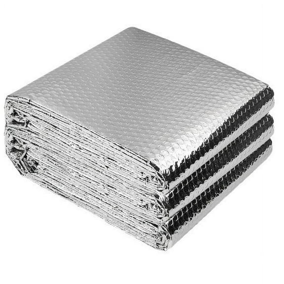 QIDITONG Double Reflective Bubble Foil Insulation Roll Aluminum Radiator Reflective Film Thermal Insulation For Windows Garage Attics Roof Car Rv Window