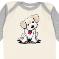 thumbnail image 4 of Inktastic Cream Doodle Pup Boys or Girls Long Sleeve Baby Bodysuit, 4 of 5