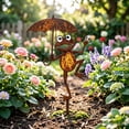 thumbnail image 4 of Cute Frog Garden Sign with Umbrella, Iron Yard Art Stake for Outdoor Decor, Whimsical Frog Statue for Pond Patio, Funny Lawn Ornament for Garden Lovers Gift, 4 of 6