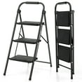 thumbnail image 1 of Costway 3 Step Ladder Folding Step Stool 330lbs Capacity with Anti-Slip Pedal & Handle, 1 of 10