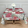 thumbnail image 3 of Pioneer Flower Floral Print Pattern Square Tablecloth,Waterproof Square Table Cover,Wipeable Spillproof Washable Table Cover for Home Kitchen Party Decor 52"x52"(132x132cm), 3 of 6