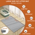 thumbnail image 4 of Cat Litter Mat Waterproof ,Large 34"*23" Non-slip Silicone Cat Litter Mat,Cat Litter Box Mat for Litter Trapping,Easy to Store Kitty Litter Mat  Gray, 4 of 8