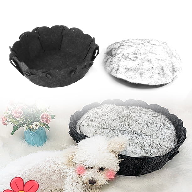 Cama Redonda Para Gatos, Cómoda Cama Para Mascotas Fácil De Limpiar, Material De Fieltro Para Todas Las Estaciones Para Gatos Y Perros Pequeños