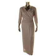 Angle View: Alex Evenings Womens Plus Glitter Full-Length Evening Dress