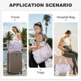 thumbnail image 6 of Travel Bag, Waterproof Duffel Gym Tote Bag, Weekender Carry On Overnight Bags for Women Men Approved Personal Item Bag for Airlines with Trolley Sleeve, Travel Duffel Bags, Purple, 6 of 10
