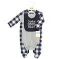 thumbnail image 2 of Hudson Baby Infant Boy Cotton Sleep and Play, Bodysuit and Bandana Bib Set, Football Huddles, Newborn, 2 of 4