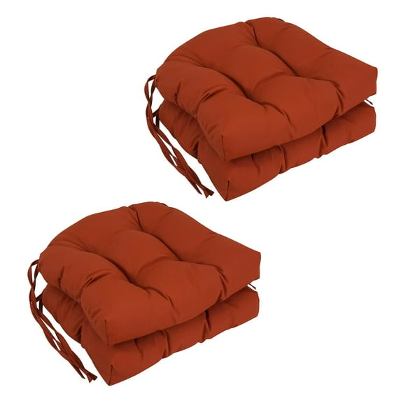 Blazing Needles 16-inch Premium Olefin Tufted Outdoor Chair Cushions (Set of 4)