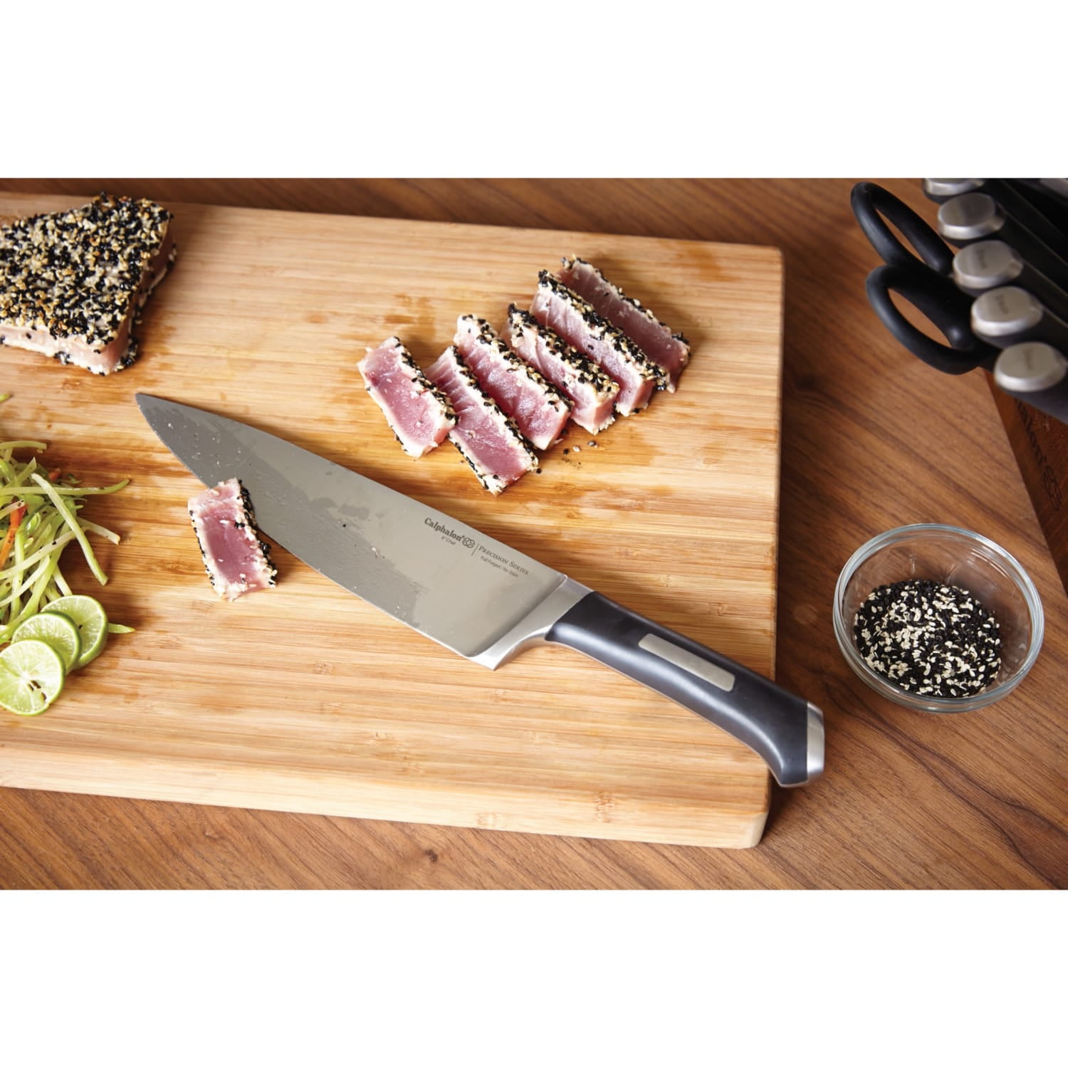 Calphalon Precision Cutlery Self-Sharpening Knife Block Set with SharpIN Technology, 15 Piece