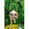 thumbnail image 5 of Lifelike American Bulldog Puppy Dog On Branch Swing Hanger Wall Decor Figurine, 5 of 5