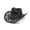 Black, variant on Unisex Straw Cowboy Hat Hollow Out Crochet Hat With Embroidered Leather Band With Studs Western Outdoor Hat