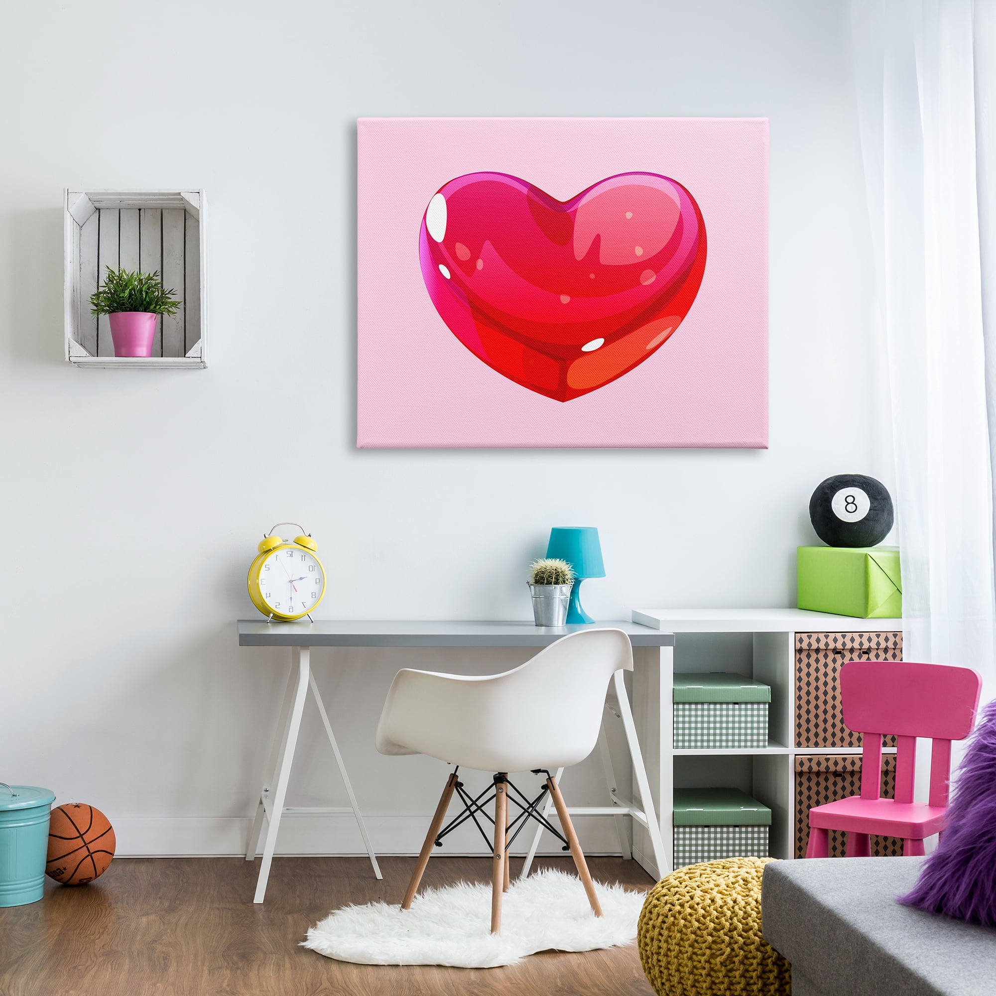 Stupell Industries Red Gummy Heart Food & Beverage Painting Gallery Wrapped Canvas Art Print Wall Art, 48 x 36