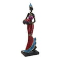 thumbnail image 1 of Fityle - Estatua africana de mujer de pie, escultura de resina negra, figuras para el hogar como se describe, 1 of 9