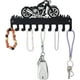thumbnail image 1 of Llavero de metal negro con 10 ganchos, diseño de motocicleta, de hierro, para colgar en la pared, organizador decorativo., 1 of 9