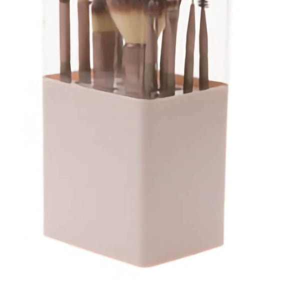 Soporte para brochas de maquillaje NikouMX transparente 12 brochas