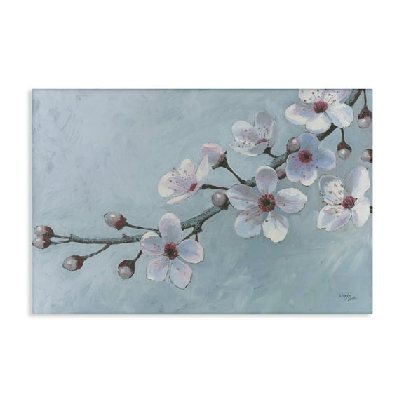 Stupell Industries Branch of Blossoms Botanical & Floral Painting Gallery Wrapped Canvas Art Print Wall Art, 24 x 16