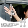 thumbnail image 4 of 3pcs Shopping Cart Tokens Key Ring Coin Holder Keychain Cart Coin Keychain, 4 of 8