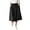 Black, variant on Women's Cotton Linen Midi Skirts Elastic Waist Front Button Solid Color A-Line Skirts Loose Causal Going Out Skirts with Pockets, 2XL
