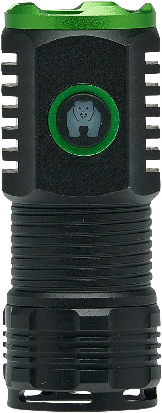 Kodiak KUB 1000-Lumen Rechargeable Flashlight, Compact Tactical Flashlight with Safety Lock & Clip-On Brim Mount