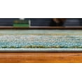 thumbnail image 5 of Unique Loom Jardin Collection Area Rug - Lilly (8' Square Turquoise/Gray), 5 of 7