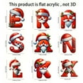 thumbnail image 6 of Dserfhy 26 Letters Christmas Ornaments Personalized Santa Claus Monogram Initial Letter Xmas Tree Pendant for Tree DIY Craft Home Decor, 6 of 8