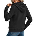 thumbnail image 5 of Guluxicc Womens Hooded Jacket with Pockets Full Zip Drawstring Long Sleeve Solid Jackets for Everyday Fall Winter, 5 of 7
