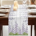 thumbnail image 3 of Table Runners 36 Inches Long Dress Scarves, Purple Flowers Farmhouse Kitchen/Dining Table Runner, Short Coffee Tablerunners, Weeping Elegant Spring Floral Wooden Pastoral 13x36 Inch, 3 of 9