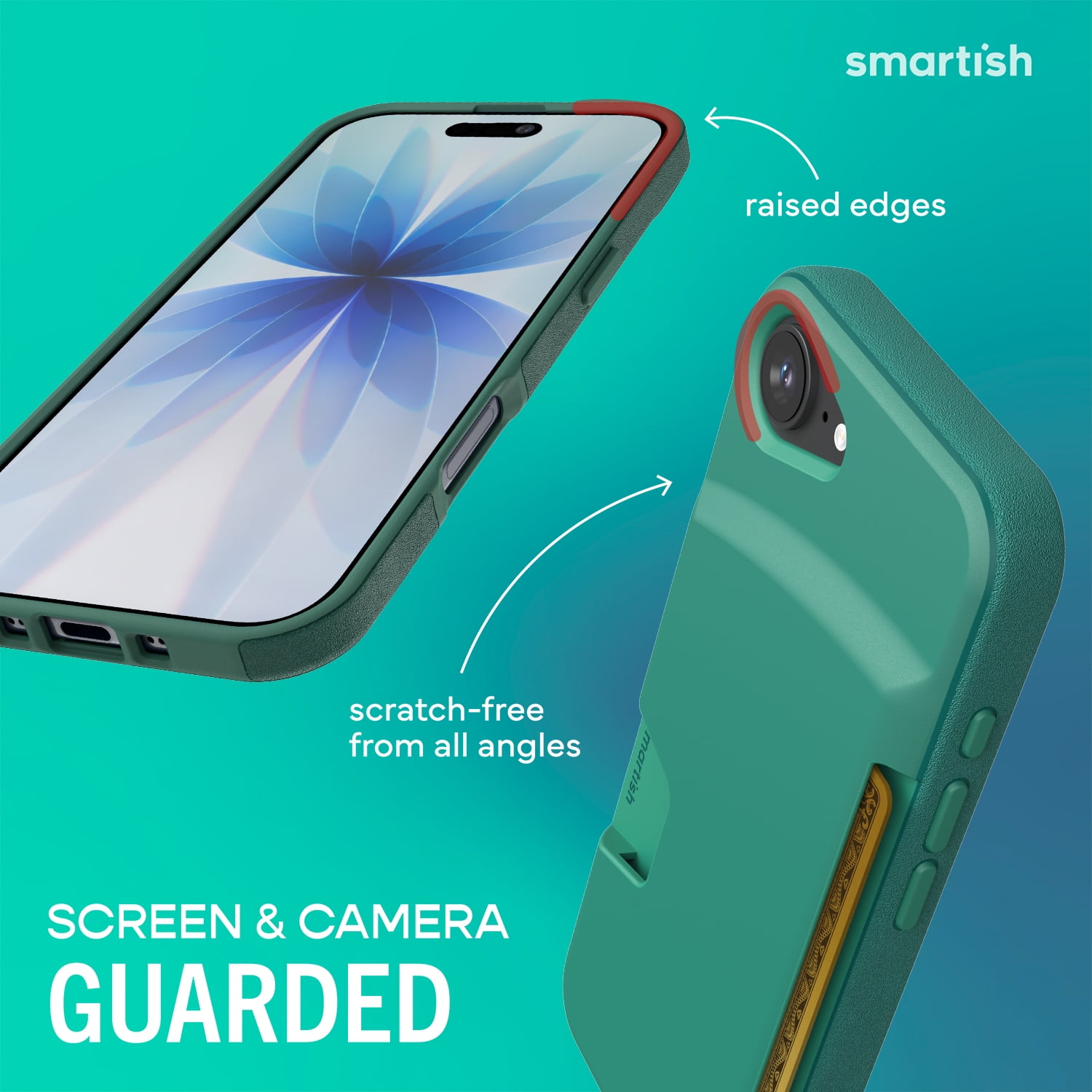 Smartish iPhone 17e/16e Wallet Case - Wallet Slayer Vol 1 - Slim Card Holder - Jade