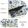 thumbnail image 6 of Round Rugs 3.3Ft, Blue Yellow Spring Floral Round Area Rug Washable Indoor Throw Carpet, Elegant Summer Botanical Green Soft Non Slip Circle Rug for Laundry Room Patio Home Decor Aesthetic, 6 of 8