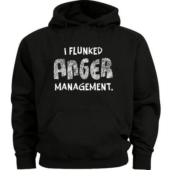 Anger Management Funny Saying Hoodie Men's Sweatshirt Black