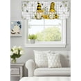 thumbnail image 3 of Curtain Valance for Windows,Summer Blossom Daisy Dwarf Kitchen Valances Rod Pocket Short Curtains,Classic Gray White Plaid Window Treatment Panel for Bedroom Bathroom 42x12in, 3 of 9