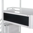 thumbnail image 6 of Bellemave Twin Over Full House Bunk Bed Frame with Storage Staircase and Blackboard,Playhouse Floor Bunk Beds with Roof,Solid Wood Loft Bed for Bedroom,Teens, Adults(White), 6 of 14