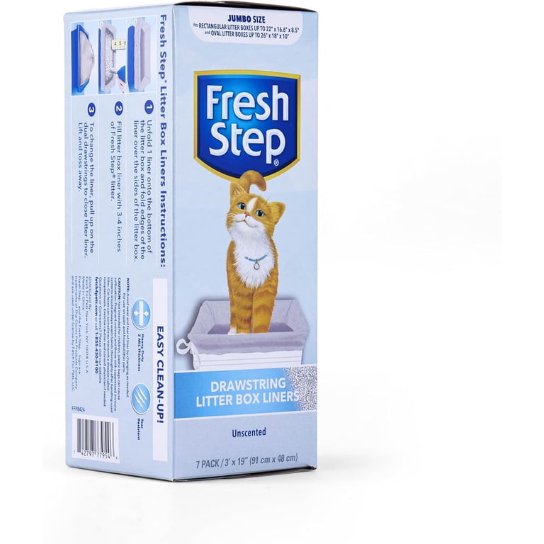 Fresh Step Heavy Duty Drawstring Litter Box Liners, 7 Count photo 6