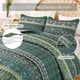 thumbnail image 3 of Colcha WONGS BEDDING Boho, tamaño completo, microfibra verde, 200 x 230 cm, 3 of 7