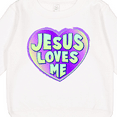 thumbnail image 3 of Inktastic Jesus Loves Me Toddler Sweatshirt, 3 of 4