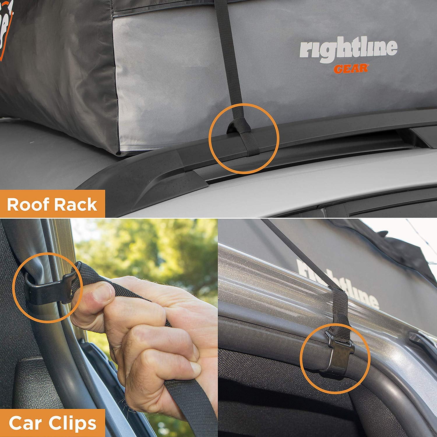 Black SortWise /® Expandable 15 Cubic Feet Waterproof Weather Resistant Roof Top Hitch Tray Cargo Bag Carrier