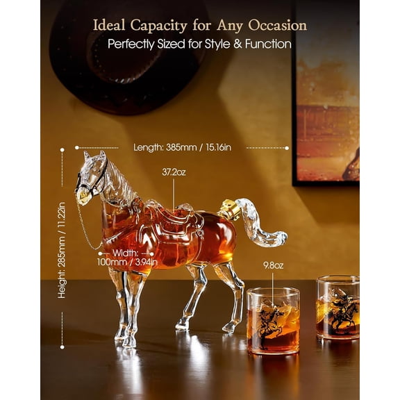 Birthday Gifts for Men Dad,  Whiskey Decanter Set with 2  Glasses, Liquor Dispenser for Home Bar, Alcohol Gift for Boyfriend, Husband, , Bourbon Vodka, Anniversary, Christmas