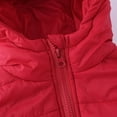 thumbnail image 5 of Otqutp Kids Boys Girls Middle Kids Hooded with Pockets Solid Color Short Cotton Jacket Fall and Winter Thickened Hooded Top Long Sleeve Coat(Red,5-6 Years), 5 of 8