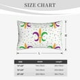 thumbnail image 6 of Naloa Mardi Gras Carnival1 Pillowcase, Throw Pillowcase, Wrinkle-Free, Stain-Resistant with Hidden Zipper for Bedroom Sofa - 14"x20", 6 of 9