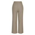 thumbnail image 2 of Patlollav Womens Casual Wide Leg Pants High Waisted Button Down Straight Long Trousers Palazzo Pants, 2 of 6