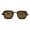 All Brown, variant on Mens Retro Rectangle Color Lens Hippie Plastic Sunglasses Clear Yellow