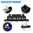 thumbnail image 4 of EIMELI 4 Post Battery Terminal Distribution Block 250A 48V Professional Power Distribution Block with Cover M8 M10 Stable Busbar Distributor Block High Current Wiring Stud for Car Boat RV, 4 of 10