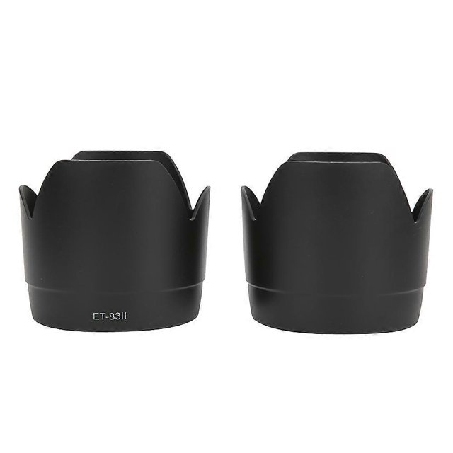 2PCS ET-83II Plastic Black Camera Mount Lens Hood Fit for Canon EF 70-200mm f/2.8L USM Lens